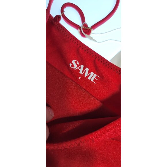 SAME LOS ANGELES One Piece Swimsuit Womens Color Red Sz Small Flower Be - Picture 7 of 11